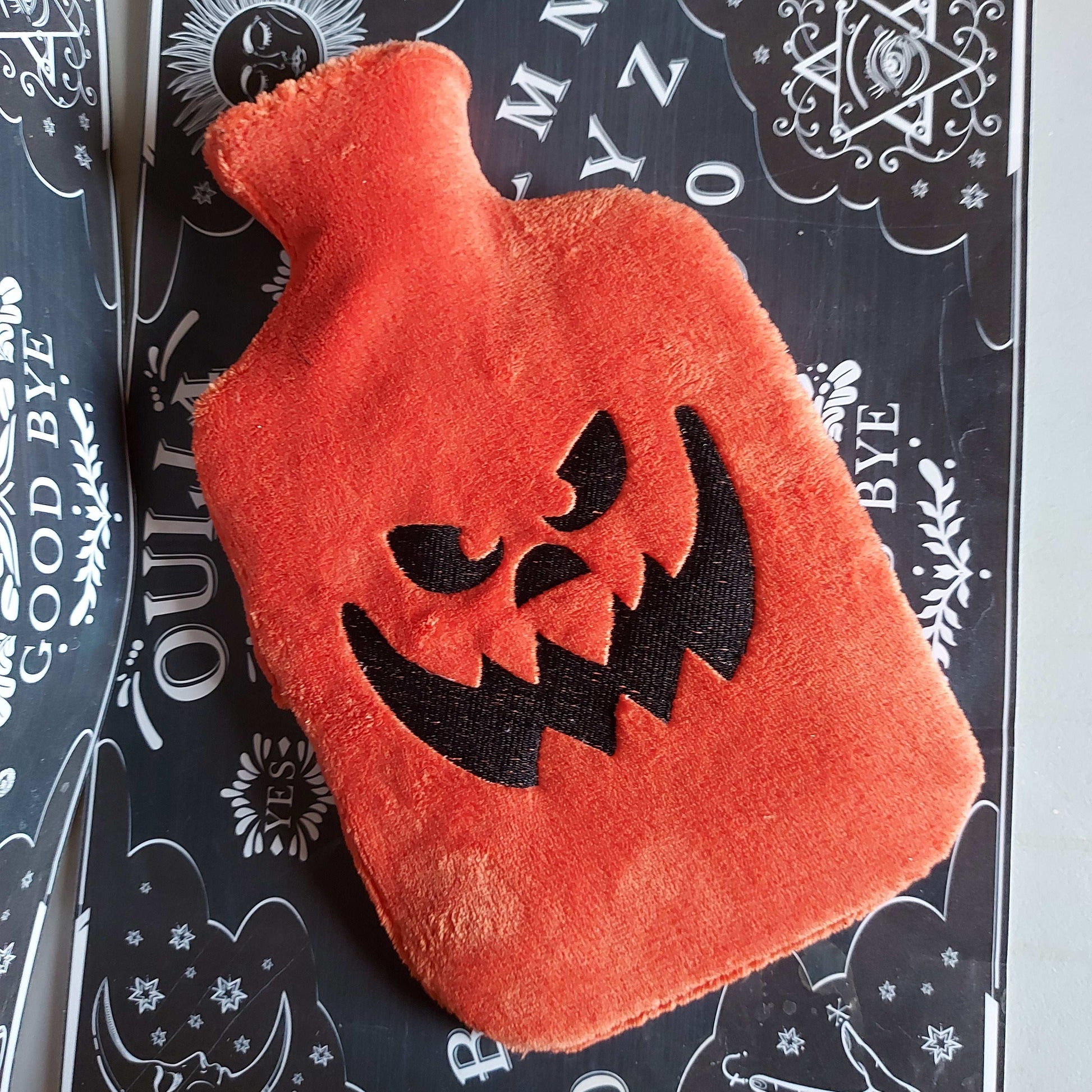 Evil Pumpkin Hot Water Bottle Cover