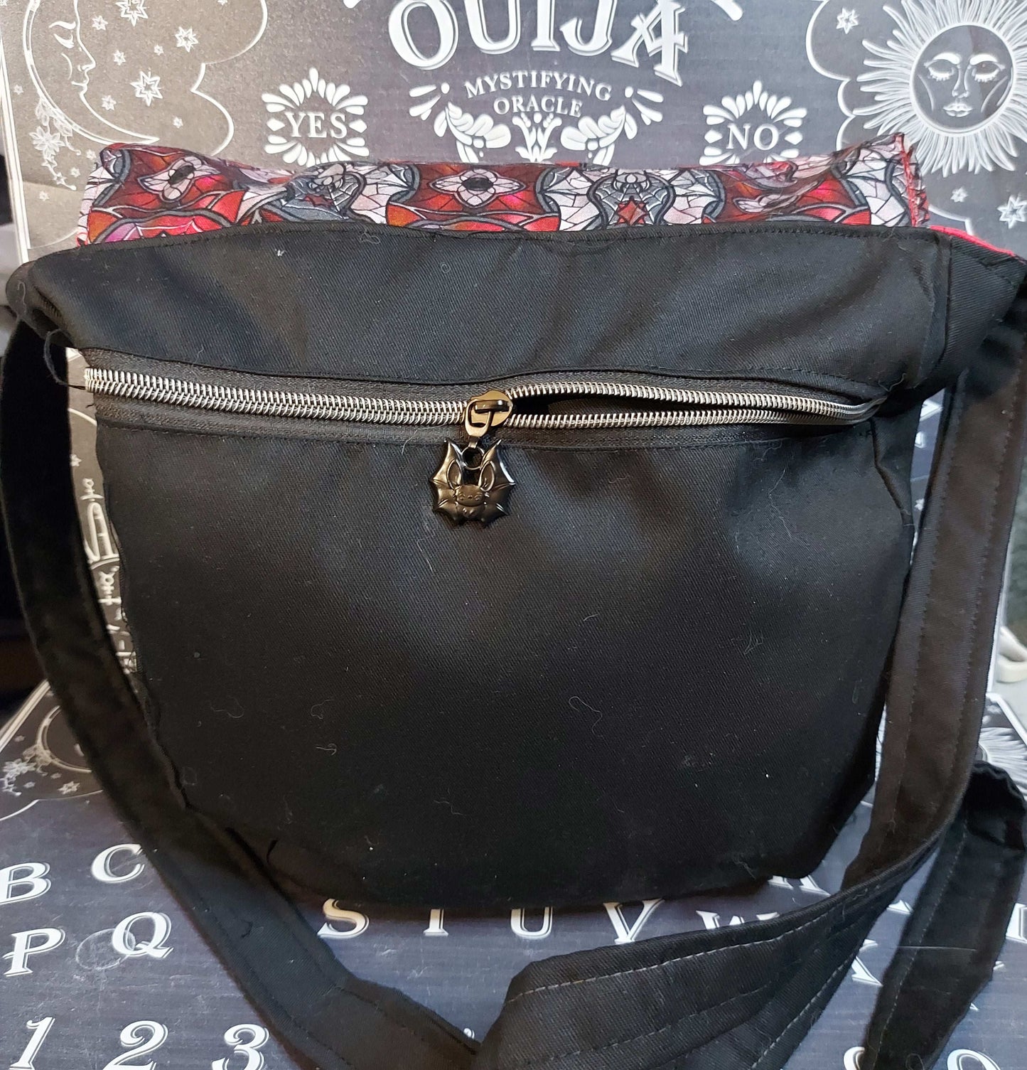 STAINED GLASS BATS MESSENGER BAG