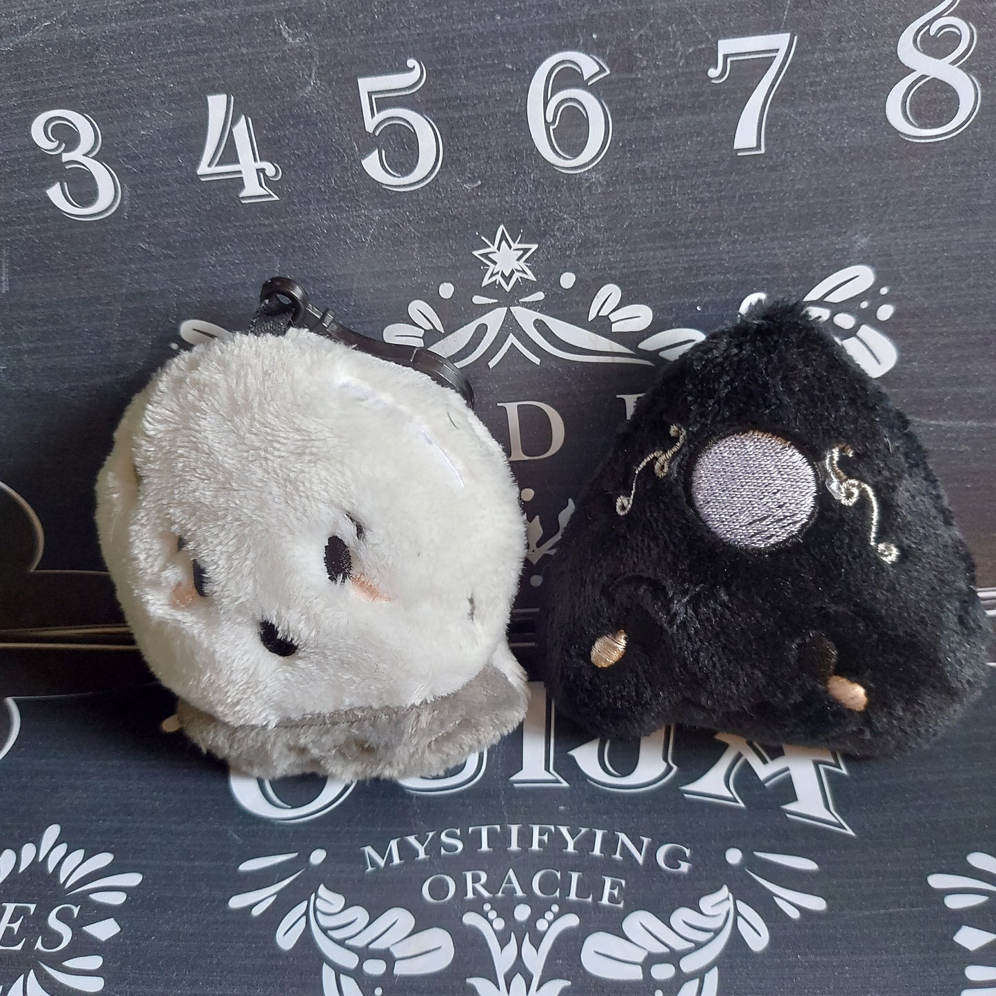 PLANCHETTE AND CRYSTAL BALL BAG TAGS