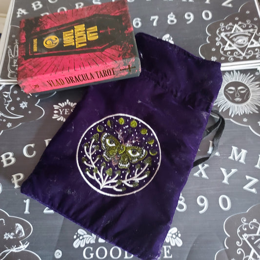 XL VELVET TAROT CARD BAG 'THEY WATCH BY NIGHT'