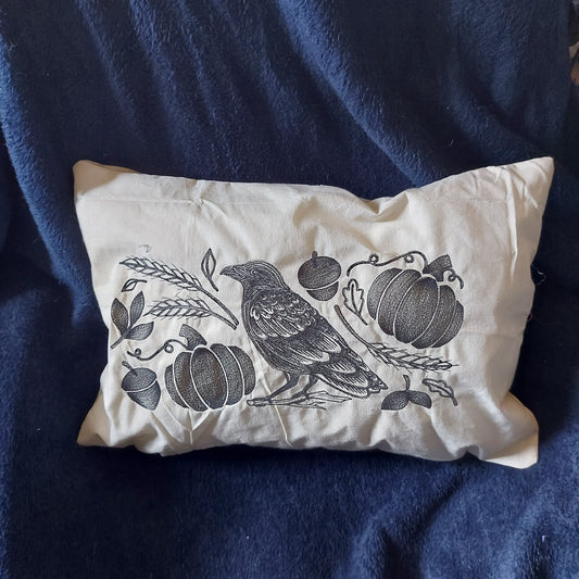 AN UNKINDNESS OF RAVENS EMBROIDERED CUSHION