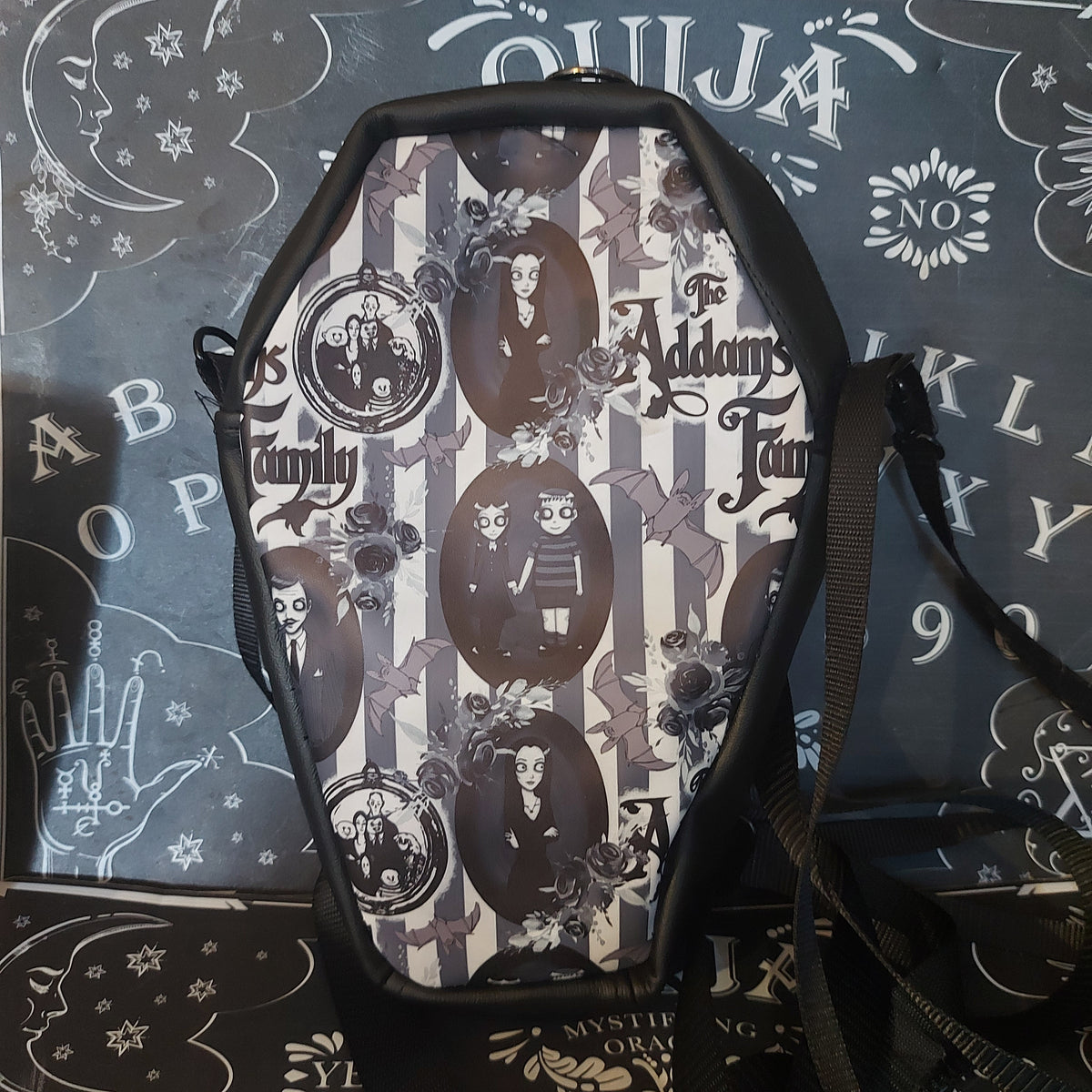 MINI COFFIN BACKPACK/ CROSSBODY - SPOOKY FAMILY