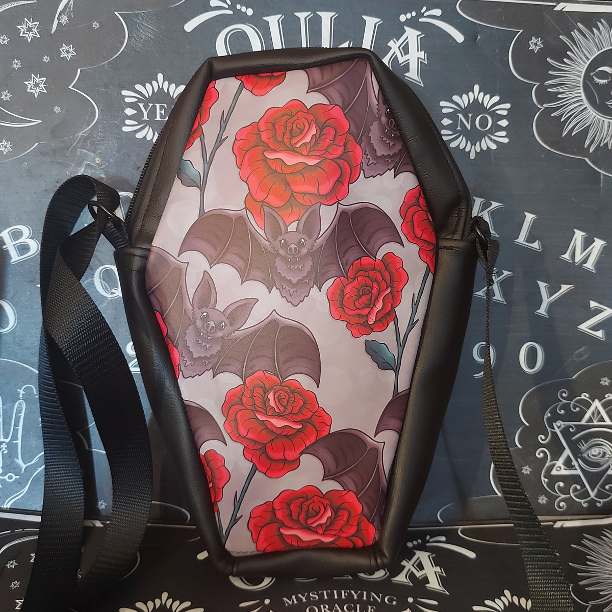 MINI COFFIN CROSSBODY - FLORAL BATS